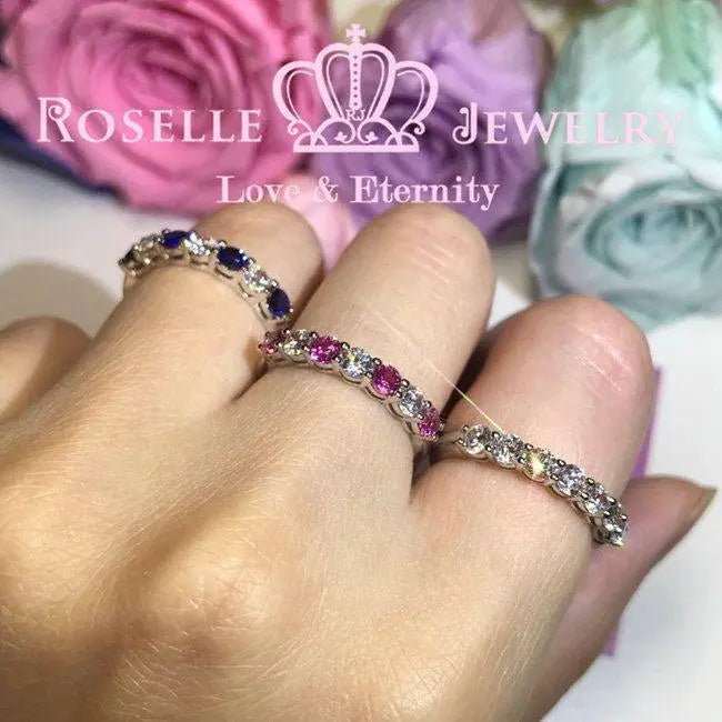 Seven Stone Common Prong Wedding Ring - BA10 - Roselle Jewelry