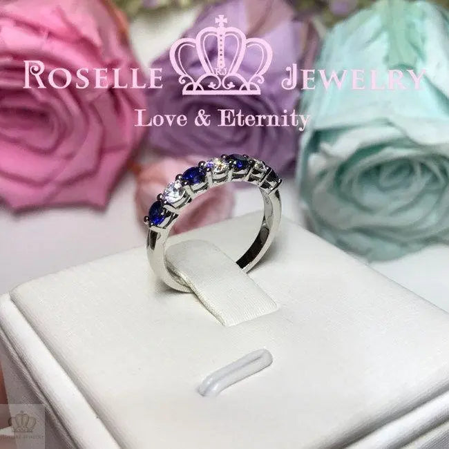 Seven Stone Common Prong Wedding Ring - BA10 - Roselle Jewelry