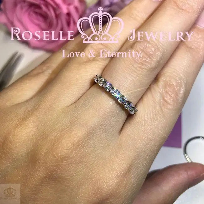 Seven Stone Common Prong Wedding Ring - BA10 - Roselle Jewelry