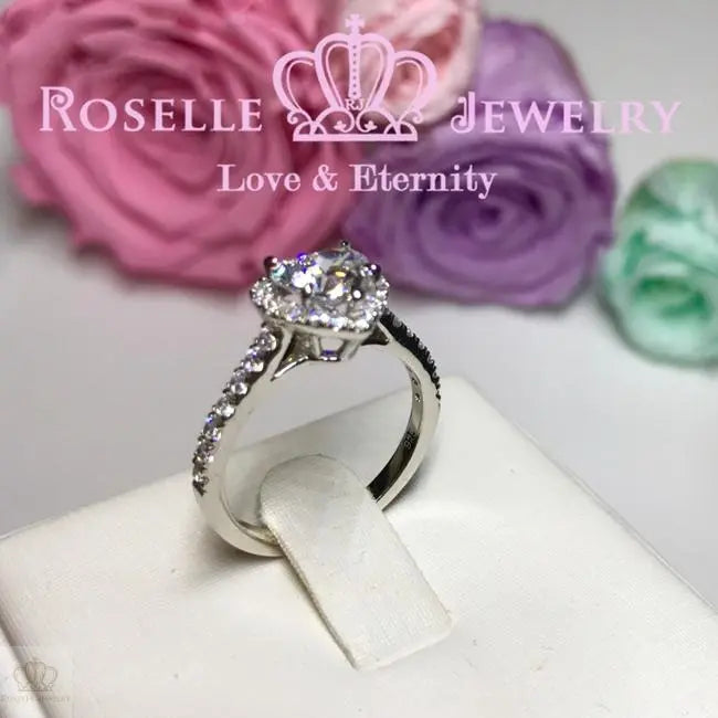 Heart Shape Halo Engagement Ring - VH2 - Roselle Jewelry