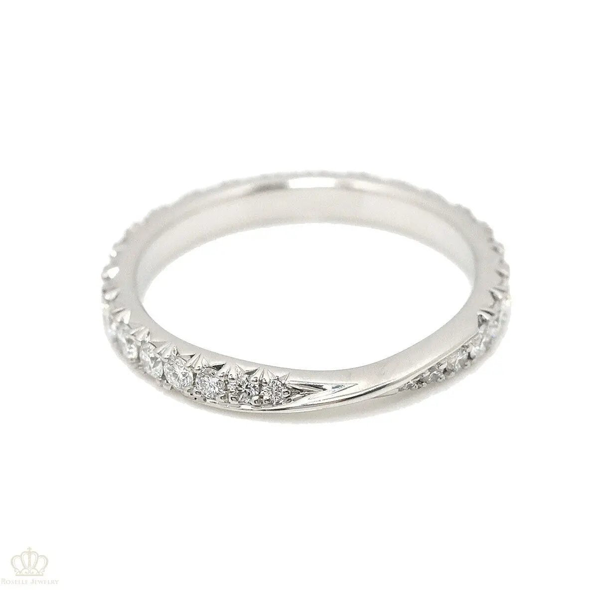 WR008 - Eternity Cross Love Diamond Wedding Band Ring Camélia™