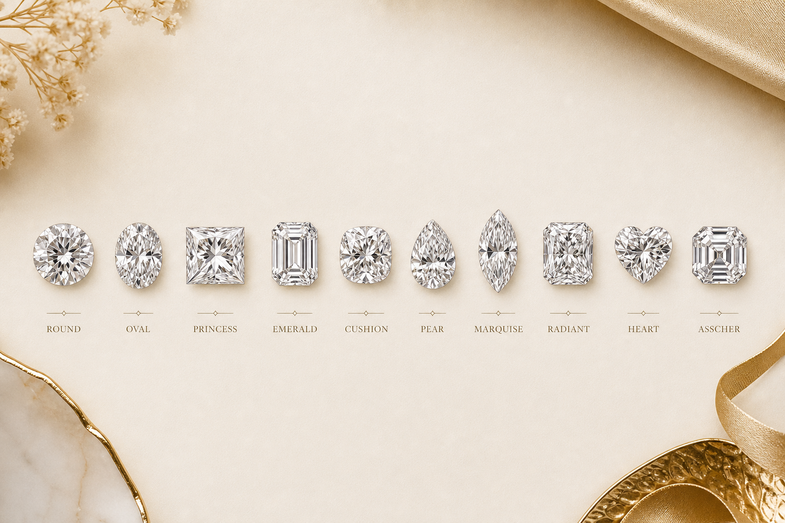 Diamond Shapes Guide: 10 Cuts Compared | Roselle Jewelry