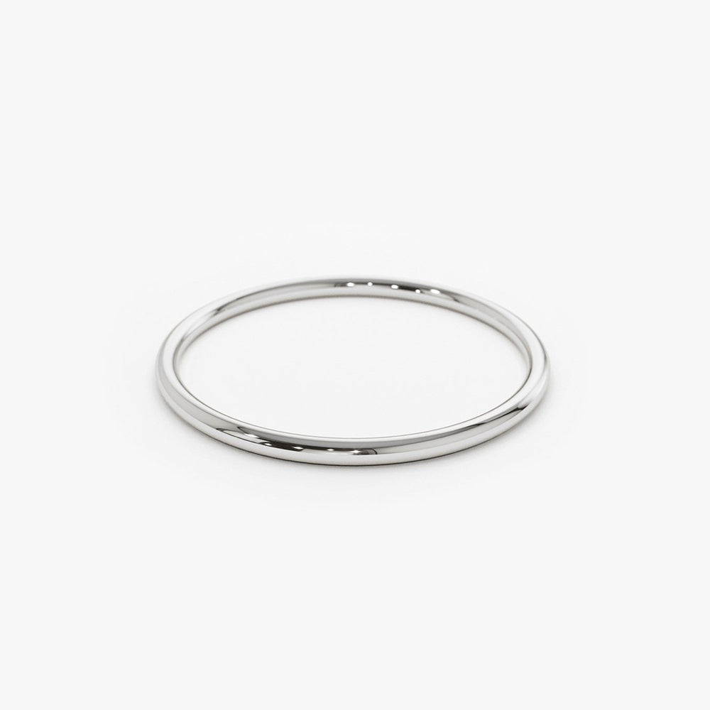 OBFJ2063 - Platinum 1.2MM Plain Wedding Band 3