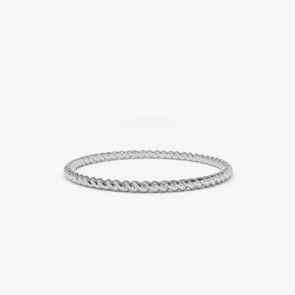 OBFJ1590 - 14K Gold Twists Rope Wedding Band 8