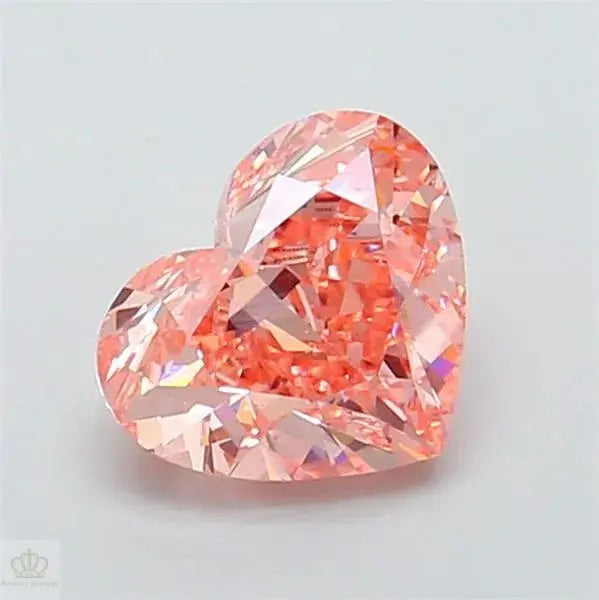 2.26ct Heart Lab Grown Diamond (Colour Fancy Vivid Pinkish Orange, Clarity VS2, IGI Certified)