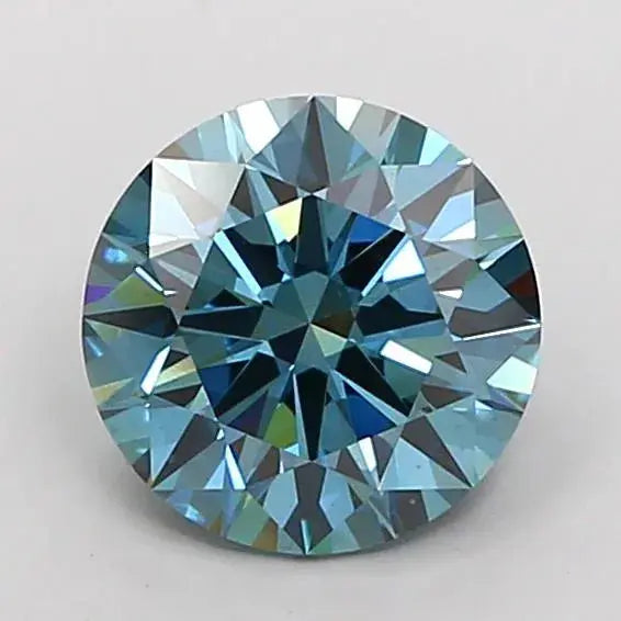 2.31ct Round Lab Grown Diamond (Colour Fancy Vivid Blue, Clarity VS1, Cut ID, IGI Certified)