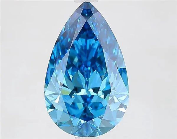 2.61ct Pear Lab Grown Diamond (Colour Fancy Vivid Blue, Clarity VVS2, IGI Certified)