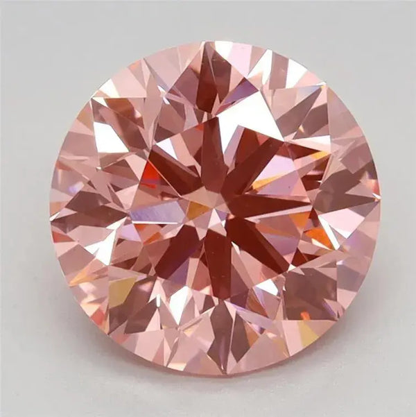 2.62ct Round Lab Grown Diamond (Colour Fancy Intense Pink, Clarity VVS2, Cut ID, IGI Certified)