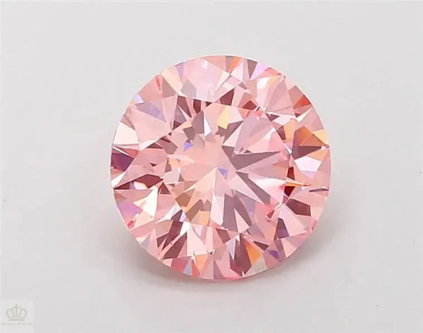 2.80ct Round Lab Grown Diamond (Colour Fancy Vivid Pink, Clarity VS1, Cut ID, IGI Certified)