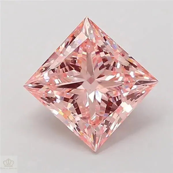 2.94ct Princess Lab Grown Diamond (Colour Fancy Intense Pink, Clarity VS1, IGI Certified)