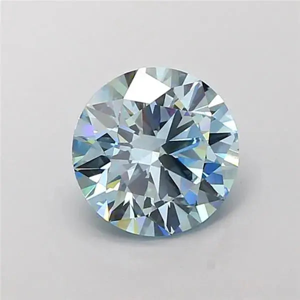 3.00ct Round Lab Grown Diamond (Colour Fancy Intense Blue, Clarity VS1, Cut ID, IGI Certified)