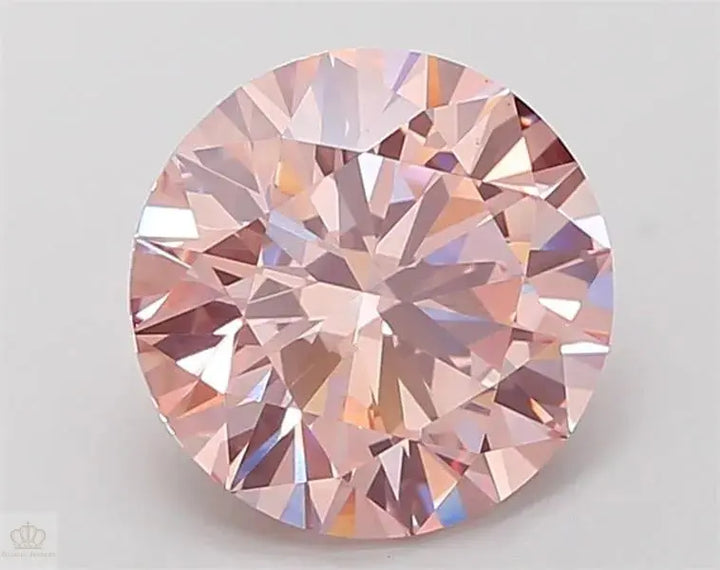 3.31ct Round Lab Grown Diamond (Colour Fancy Intense Pink, Clarity VS1, Cut ID, IGI Certified)