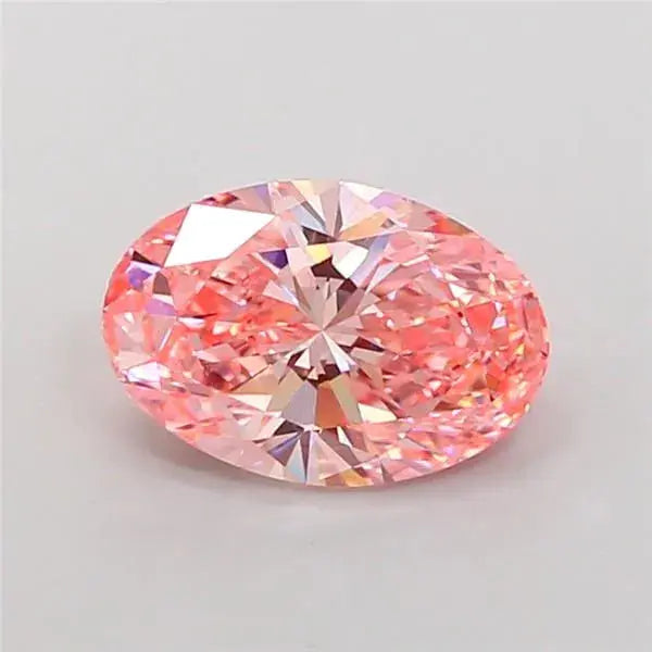 3.50ct Oval Lab Grown Diamond (Colour Fancy Vivid Pink, Clarity VS1, IGI Certified)