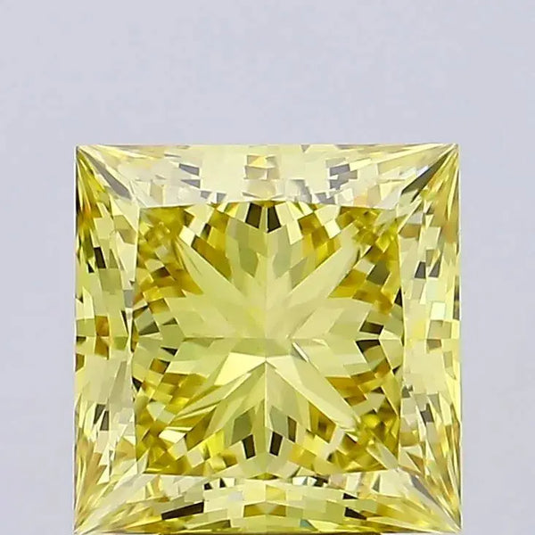5.54ct Princess Lab Grown Diamond (Colour Fancy Intense Yellow, Clarity VS1, IGI Certified)