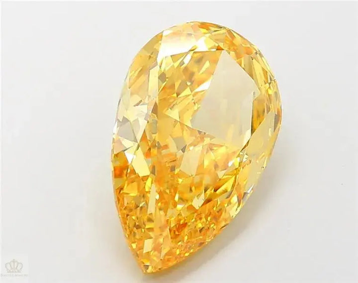 6.37ct Pear Lab Grown Diamond (Colour Fancy Vivid Yellow, Clarity VS1, IGI Certified)