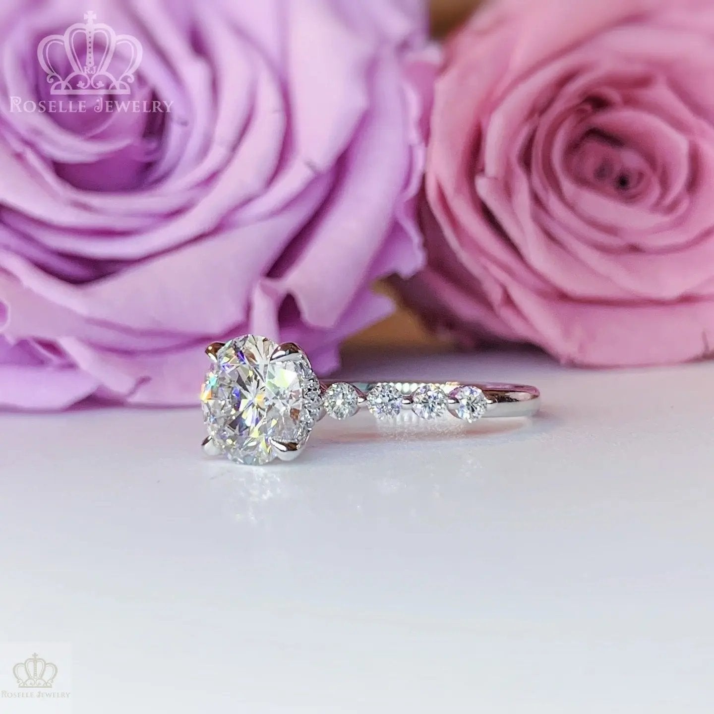 LGT008 - Side Stone Diamond Engagement Ring  [Setting Only] CHARLISA™