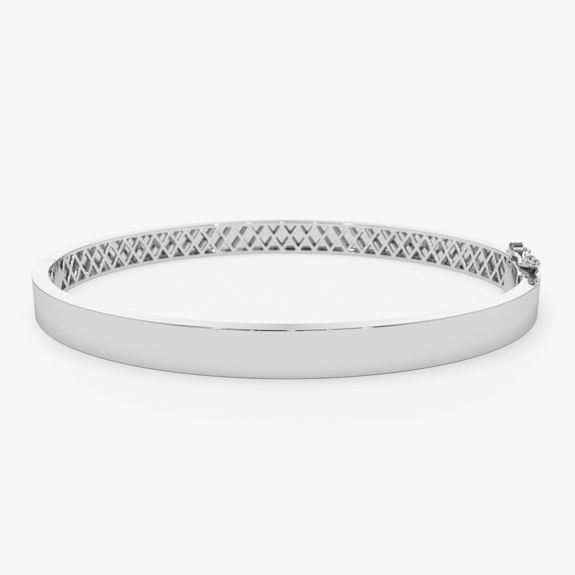 OBFJ1173 - 14k Flat Stackable Gold Bangle 11