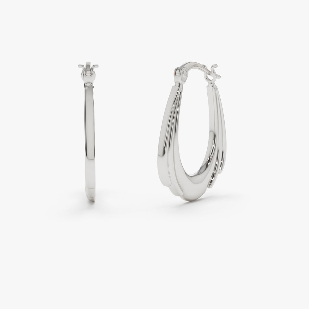 OBFJ2267 - 14k Layered Gold Earrings 5