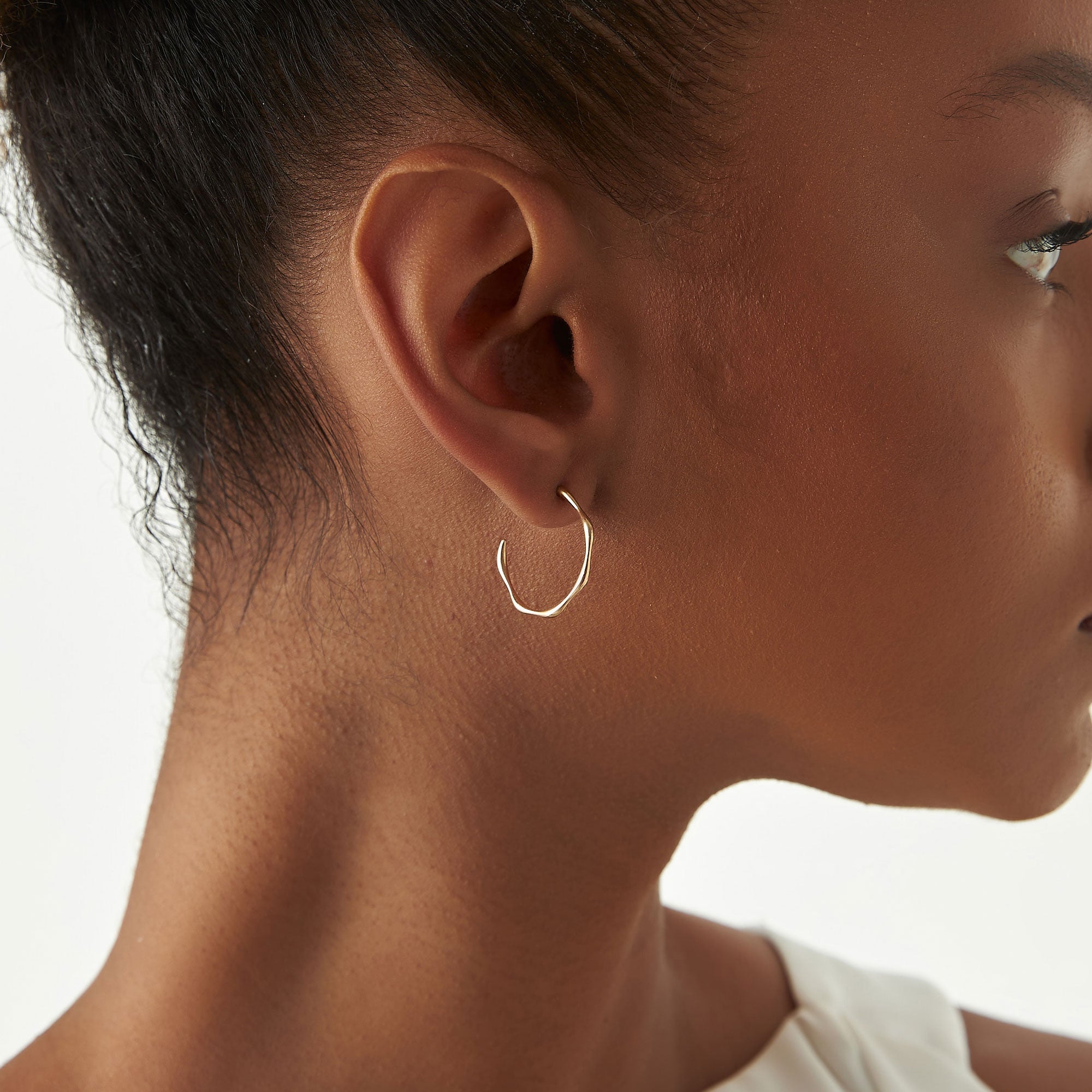 OBFJ0749 - 14k Large Wave Hoop Earrings 3
