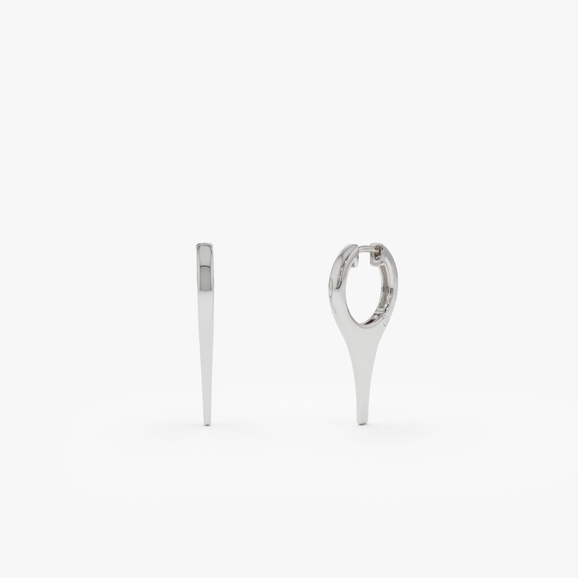 OBFJ1313 - 14k Solid Gold Mini Dagger Earrings 5