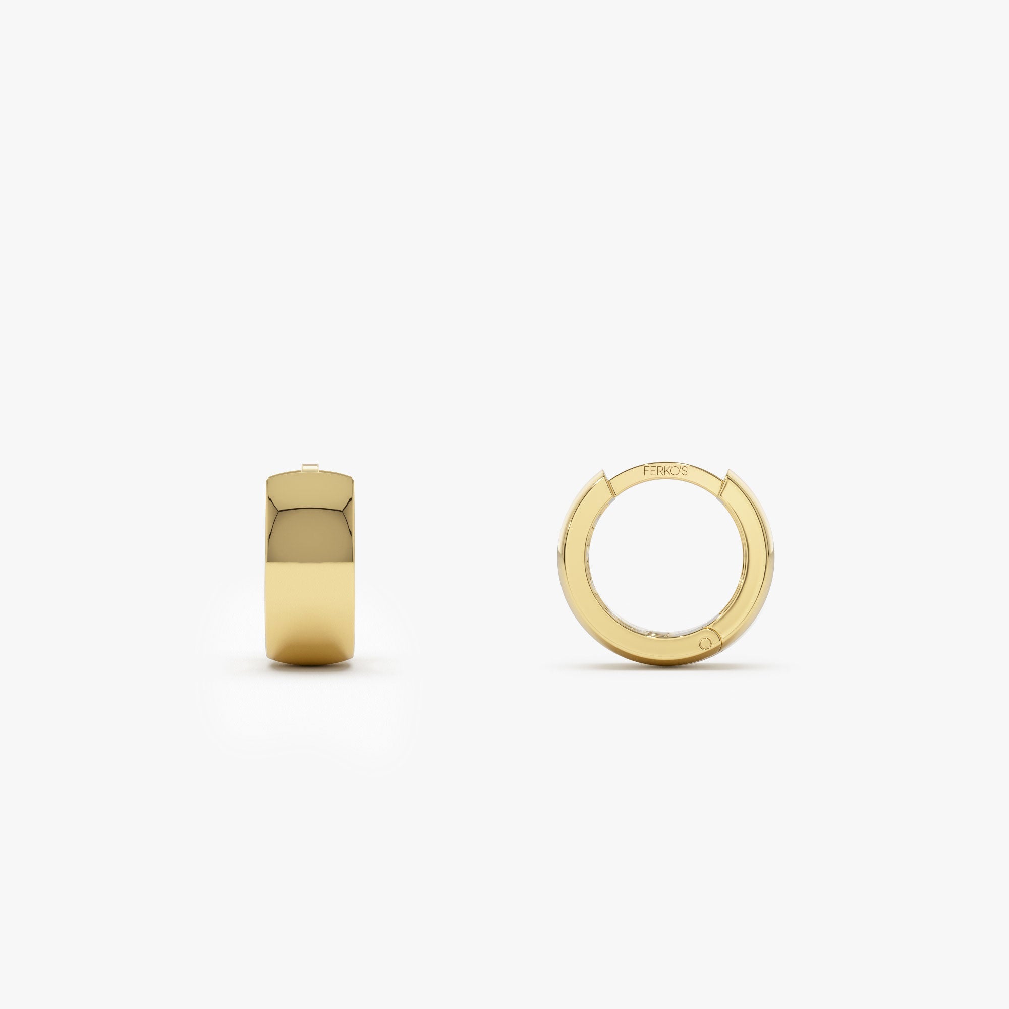 OBFJ0996 - 14K Chunky Gold Huggies 9