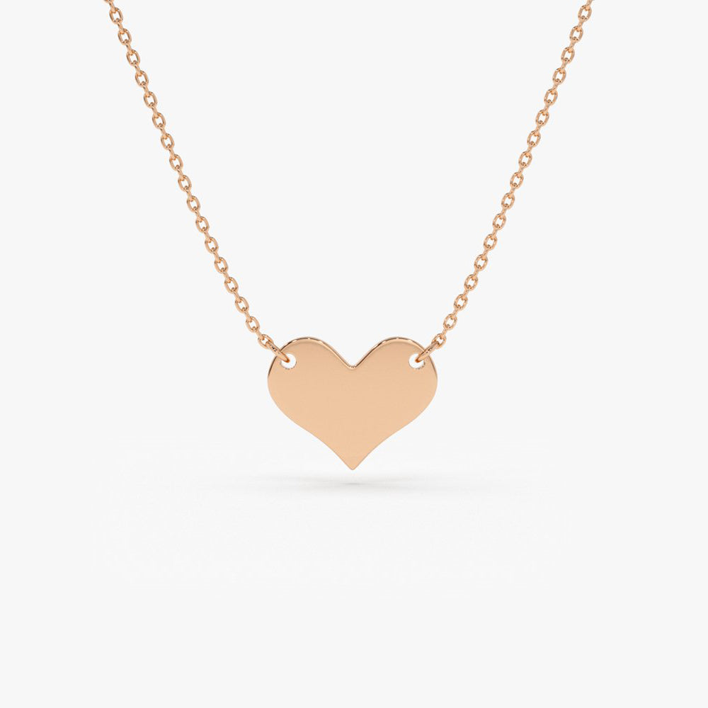 OBFJ1562 - 14k Gold Heart Necklace 4