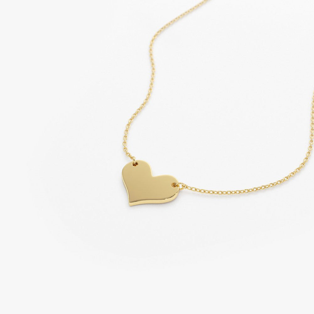 OBFJ1562 - 14k Gold Heart Necklace 6