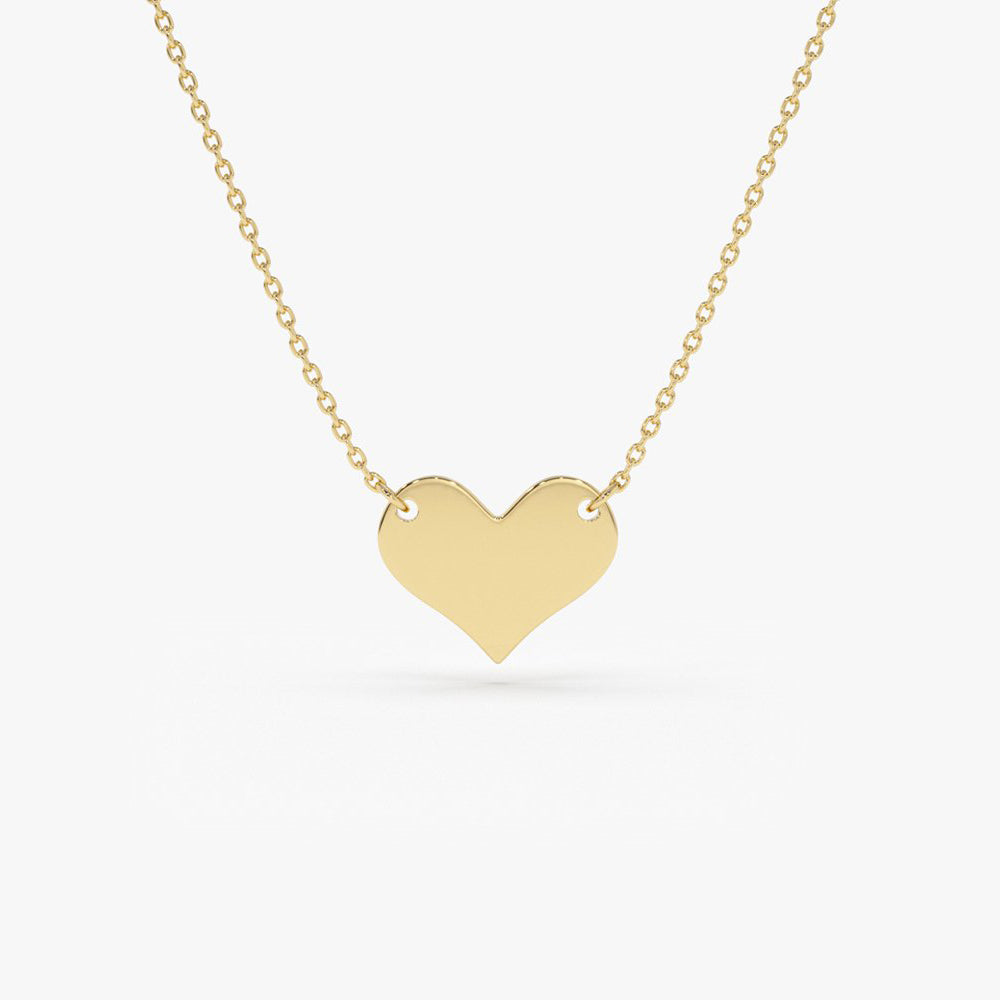 OBFJ1562 - 14k Gold Heart Necklace 1