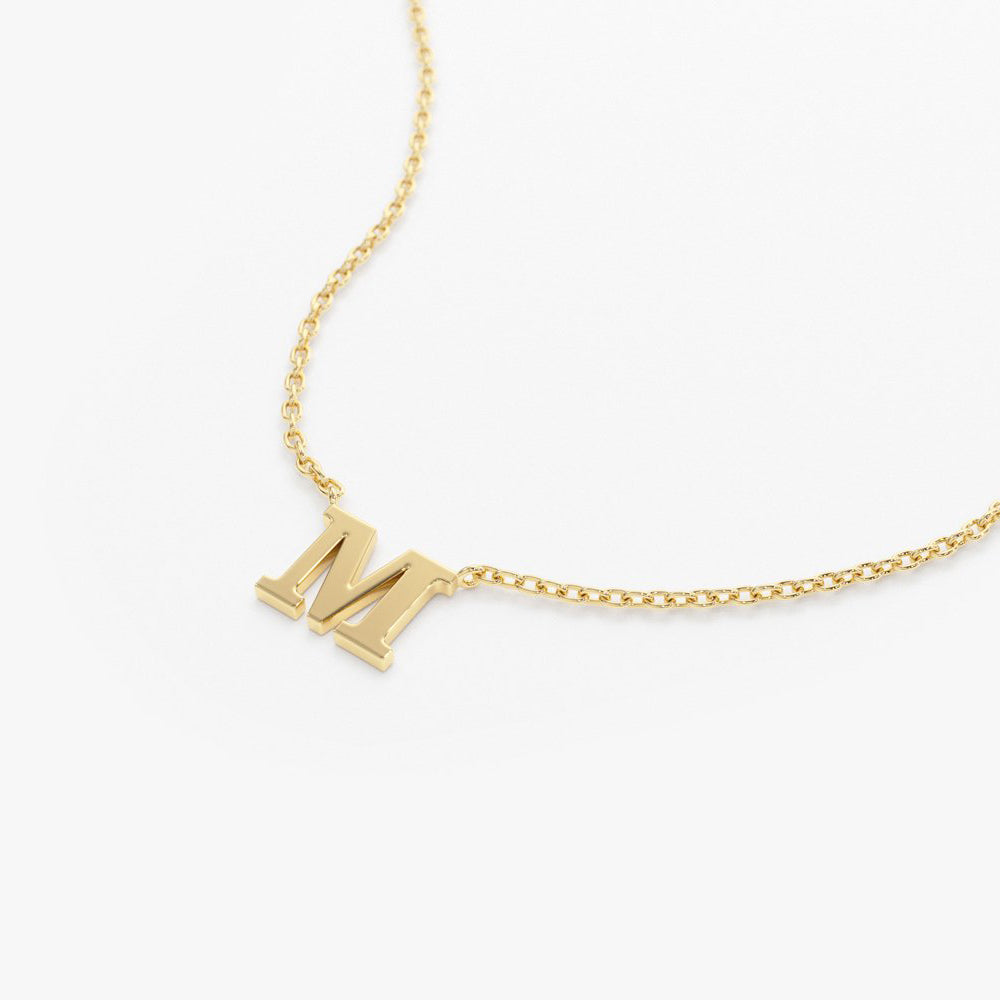 OBFJ1637 - 14K Gold Initial Necklace 9