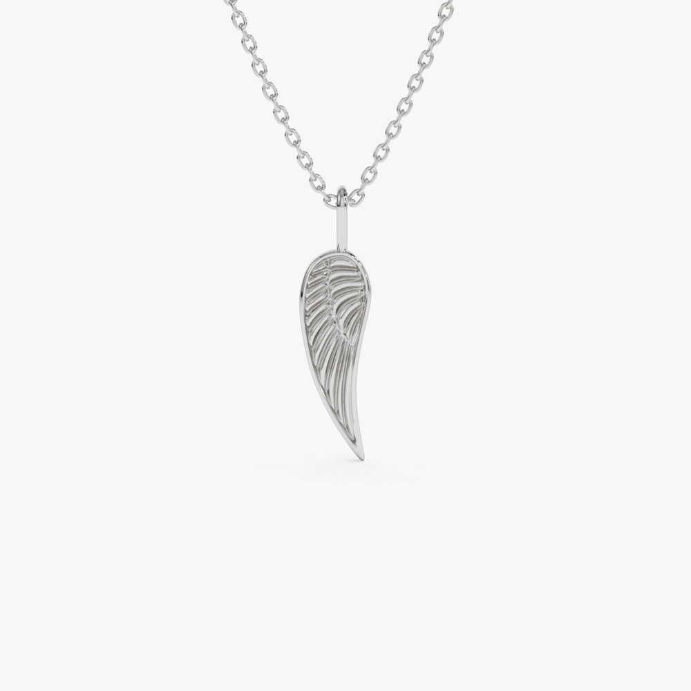 OBFJ1300 - 14K Angel Wings Pendant Necklace 6