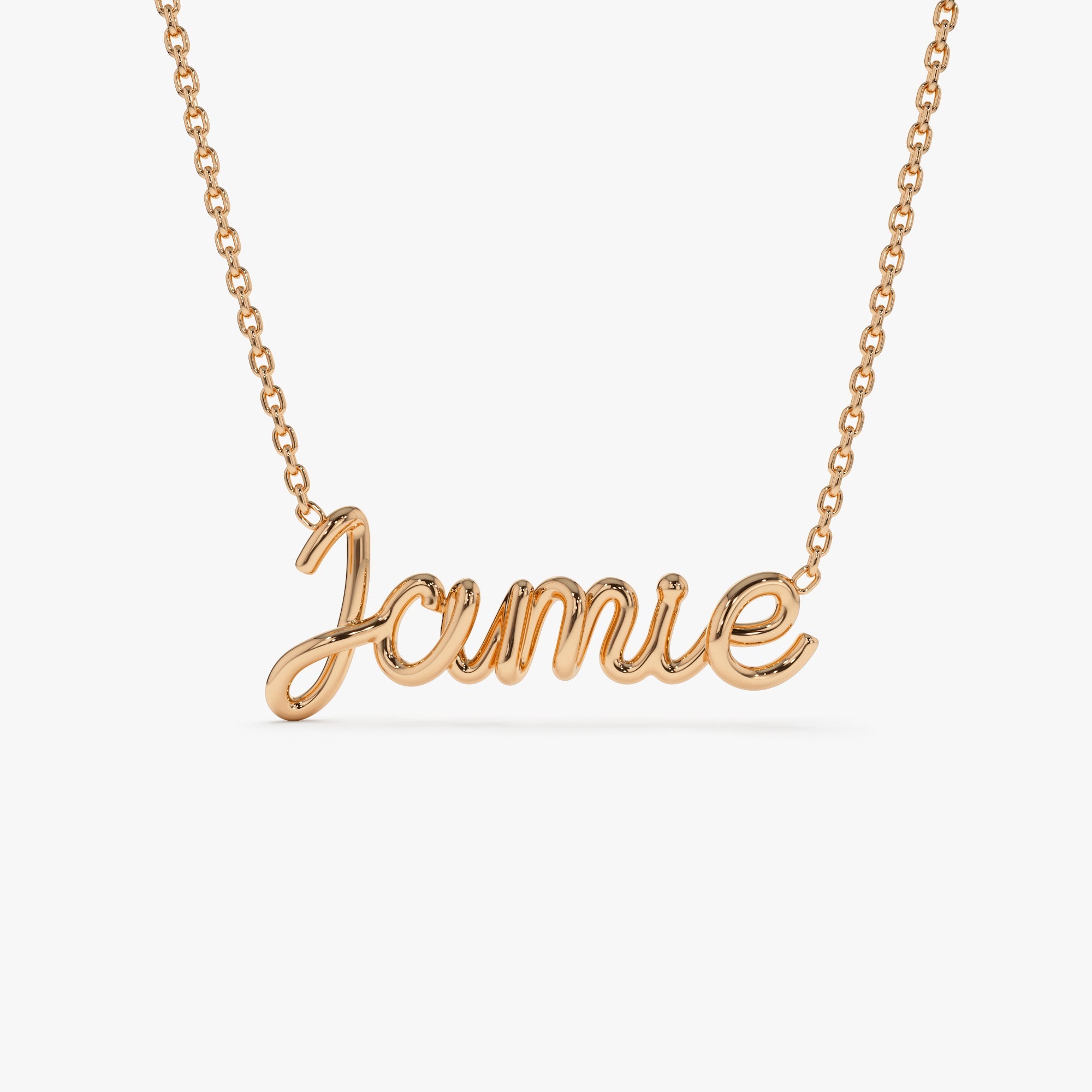 OBFJ0750 - 14K Wire Script Custom Name Necklace 5