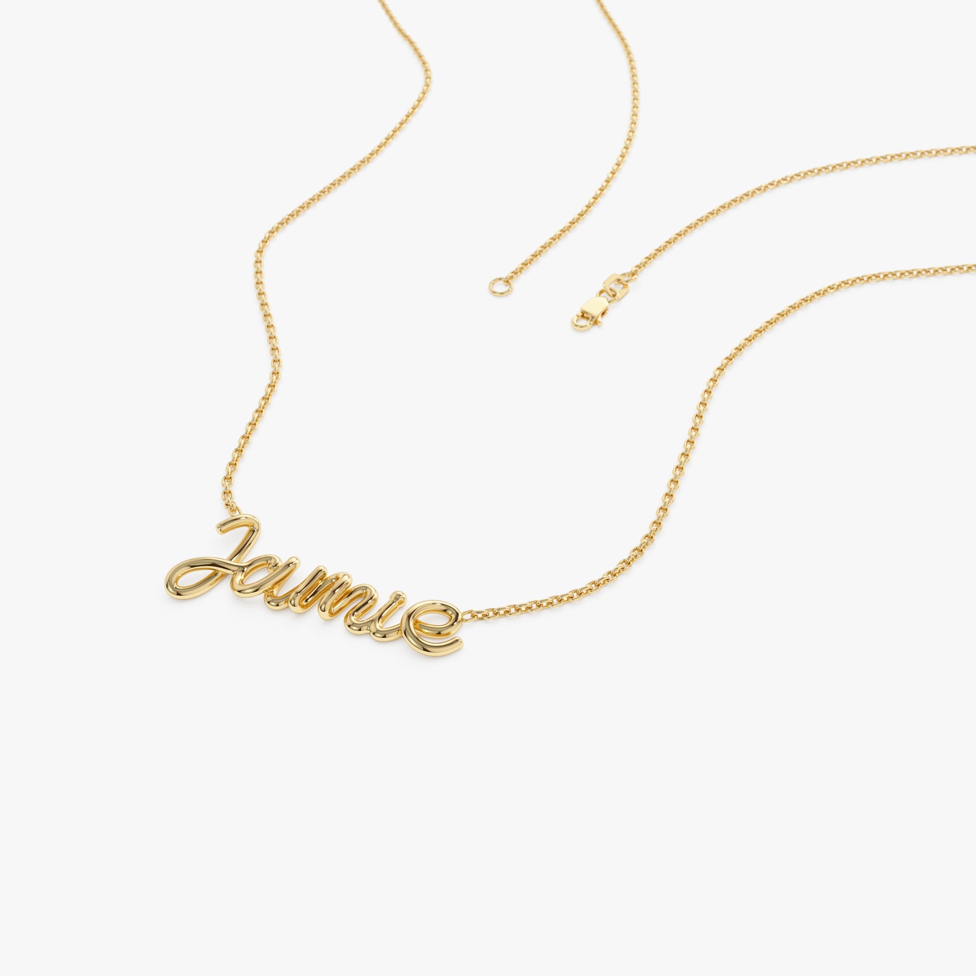 OBFJ0750 - 14K Wire Script Custom Name Necklace 7