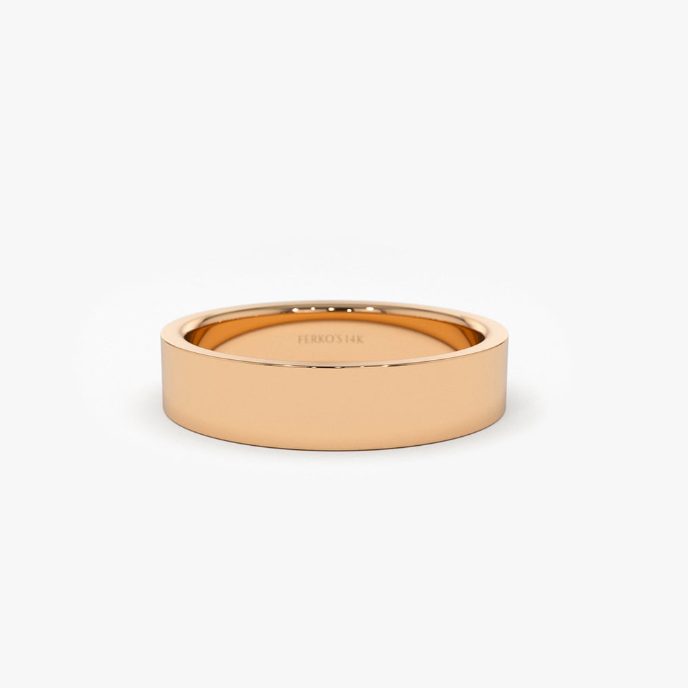 OBFJ1946 - 14K Flat 4MM Wedding Band 7