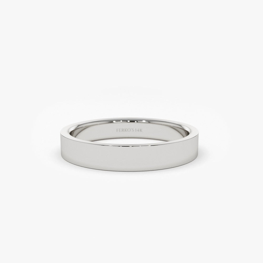 OBFJ1944 - 14K Flat 3MM Wedding Band 8