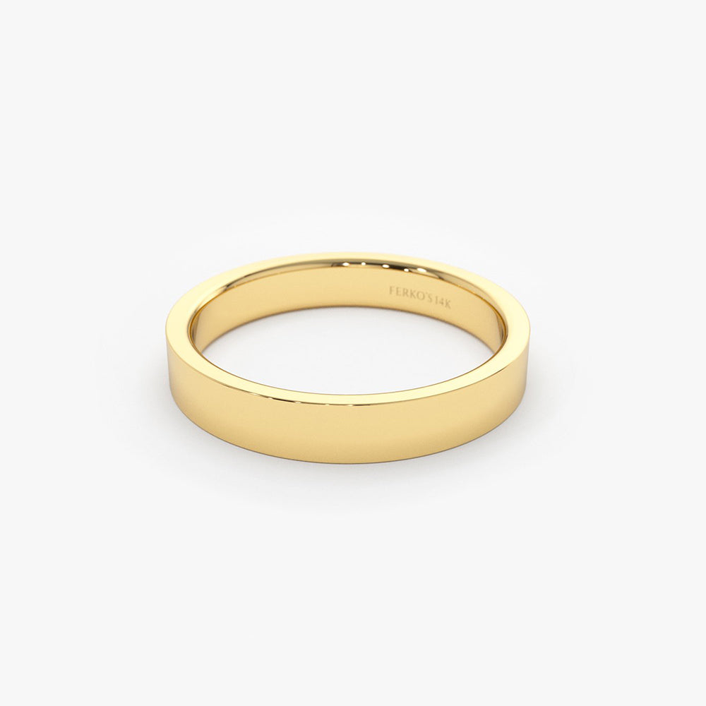 OBFJ1944 - 14K Flat 3MM Wedding Band 9