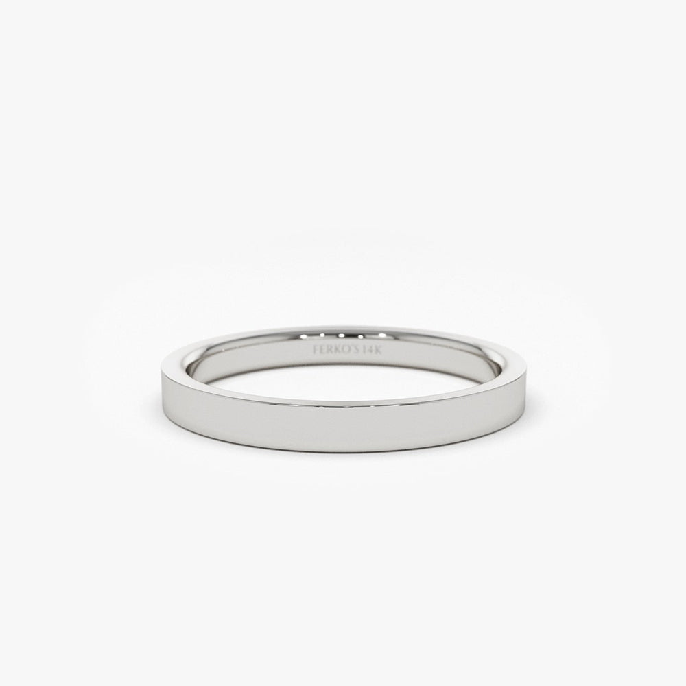 OBFJ1943 - 14k Flat 2MM wedding band 6