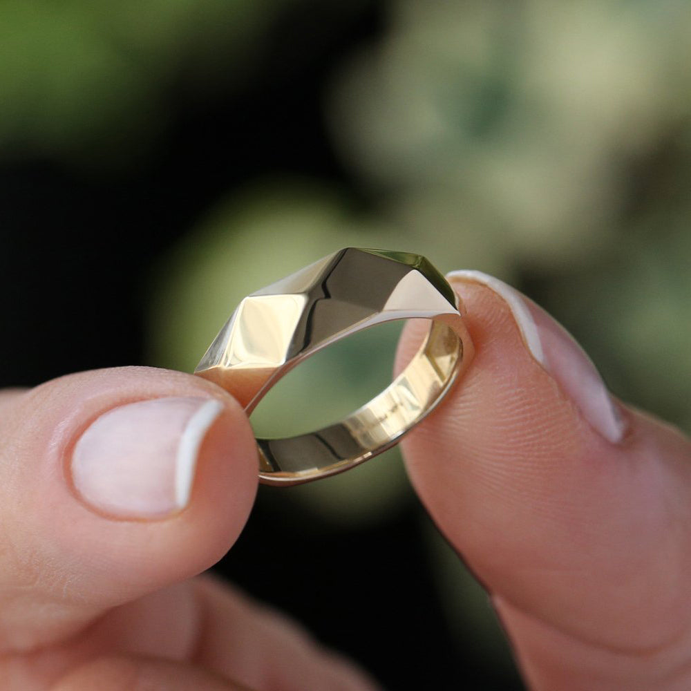 OBFJ2025 - 14k Pattern Bold Statement Ring 2