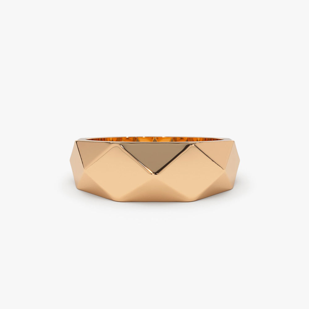 OBFJ2025 - 14k Pattern Bold Statement Ring 6