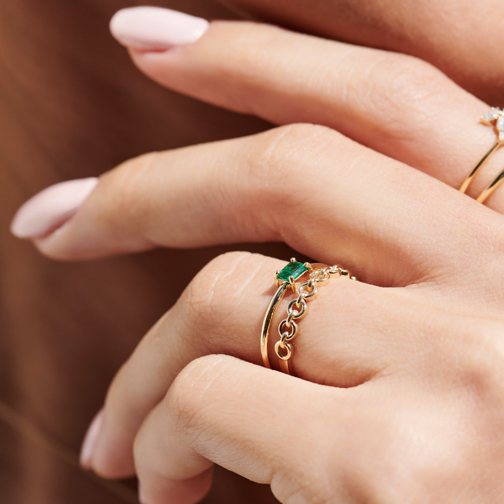 OBFJ2272 - 14K Gold Stackable Dainty Ring 4