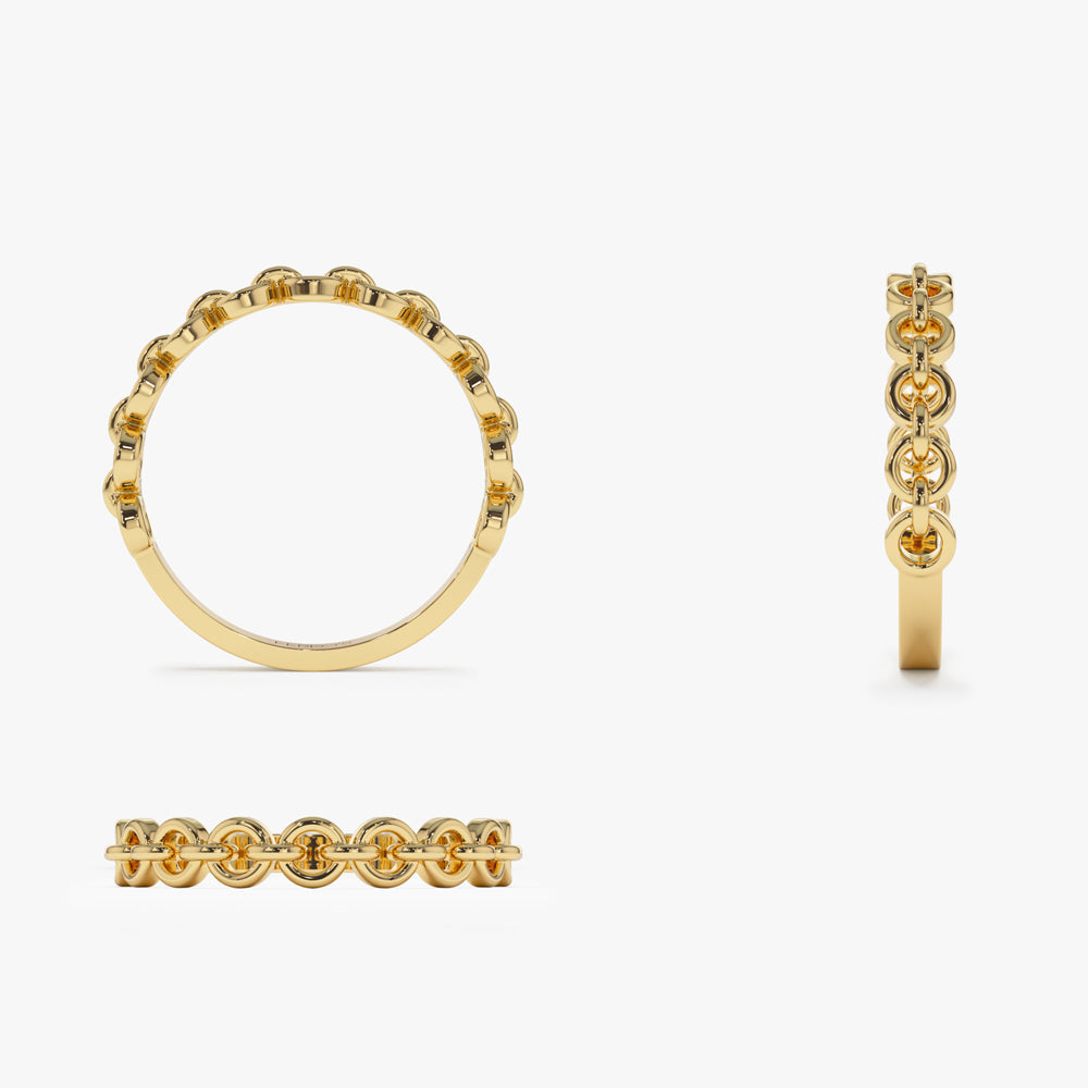 OBFJ2272 - 14K Gold Stackable Dainty Ring 9
