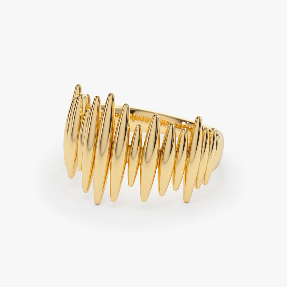 OBFJ1547 - 14k Unique Statement Gold Ring 6