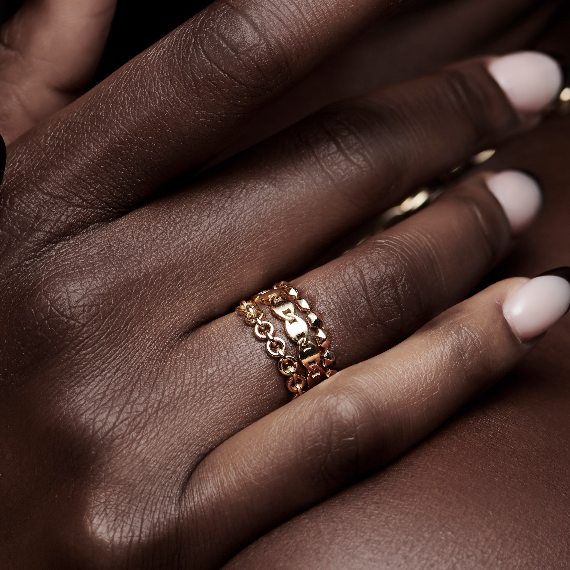 OBFJ0752 - 14K Chain Link Ring 3