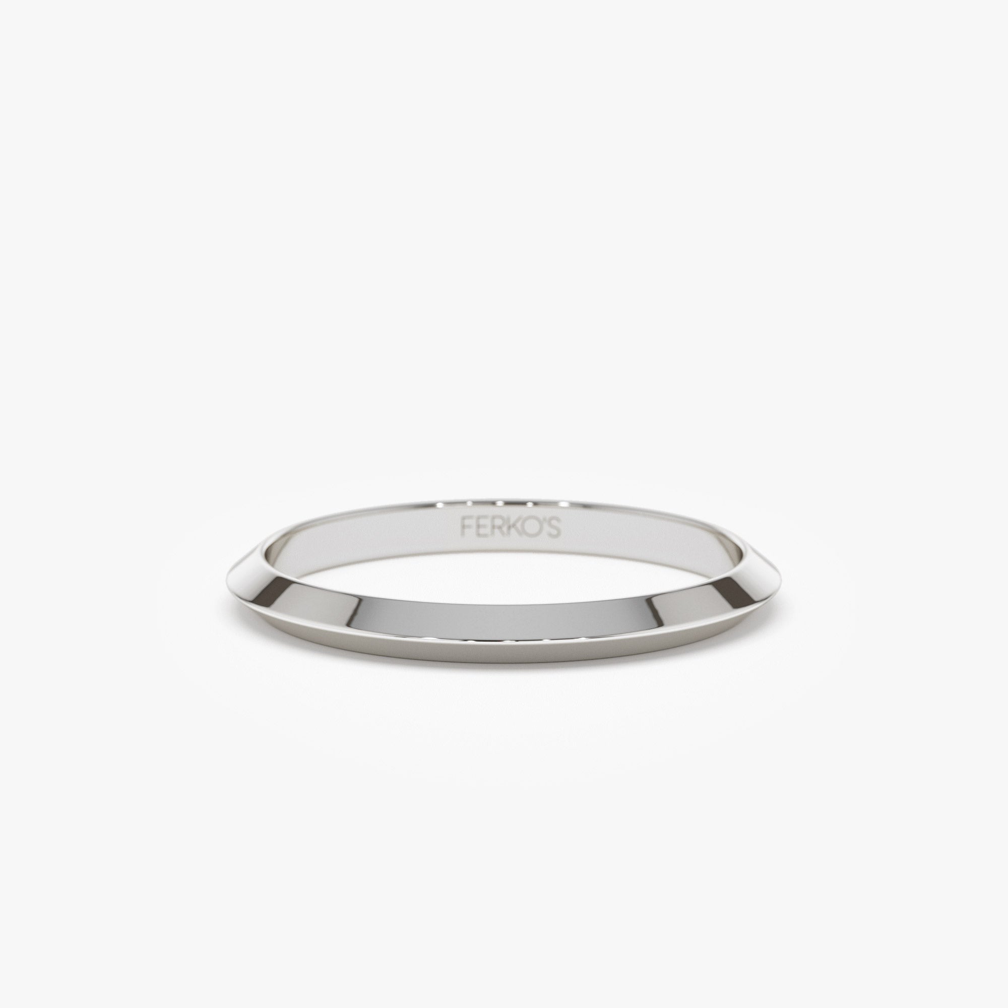 OBFJ1341 - 14K 2MM Knife Edge Wedding Band 6