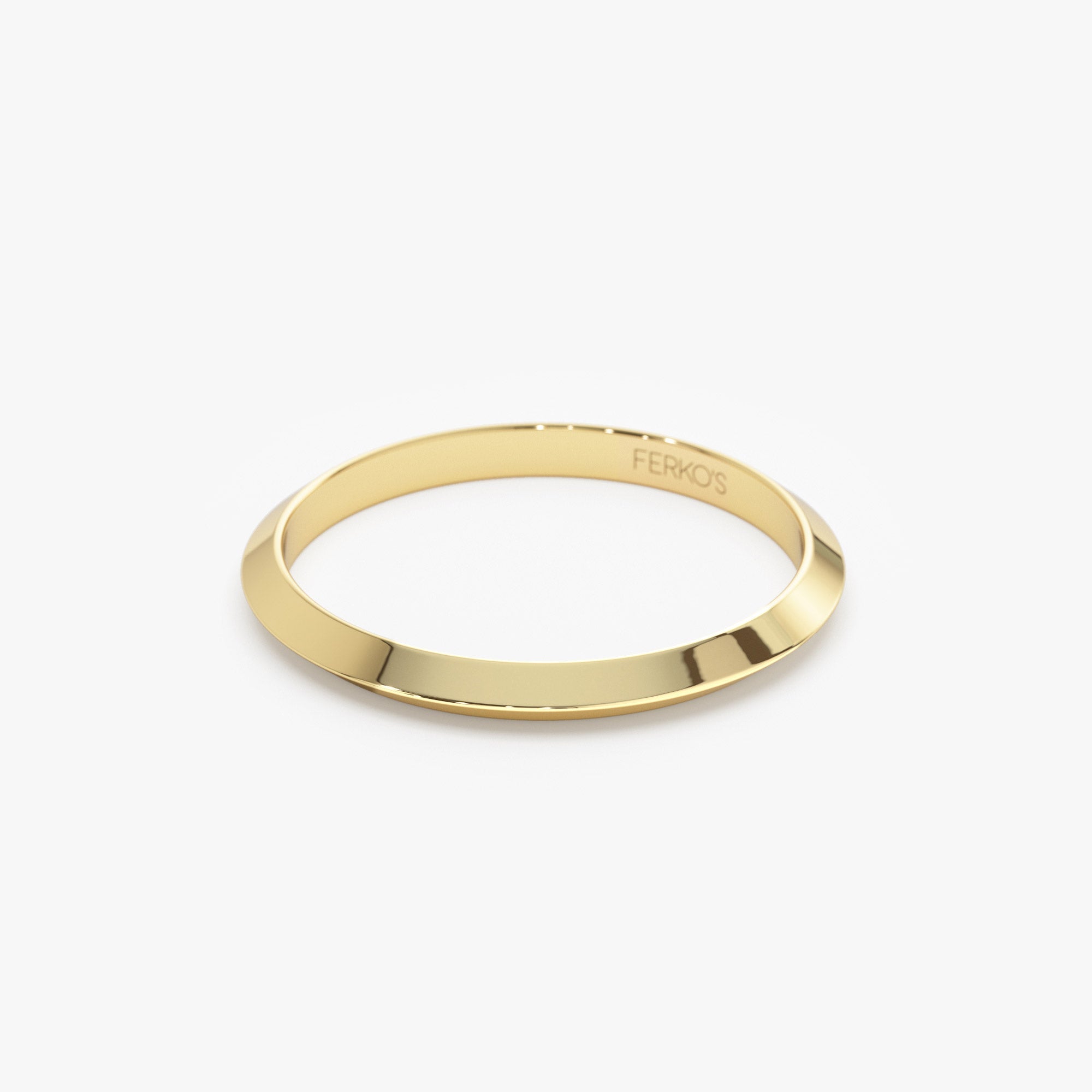 OBFJ1341 - 14K 2MM Knife Edge Wedding Band 7