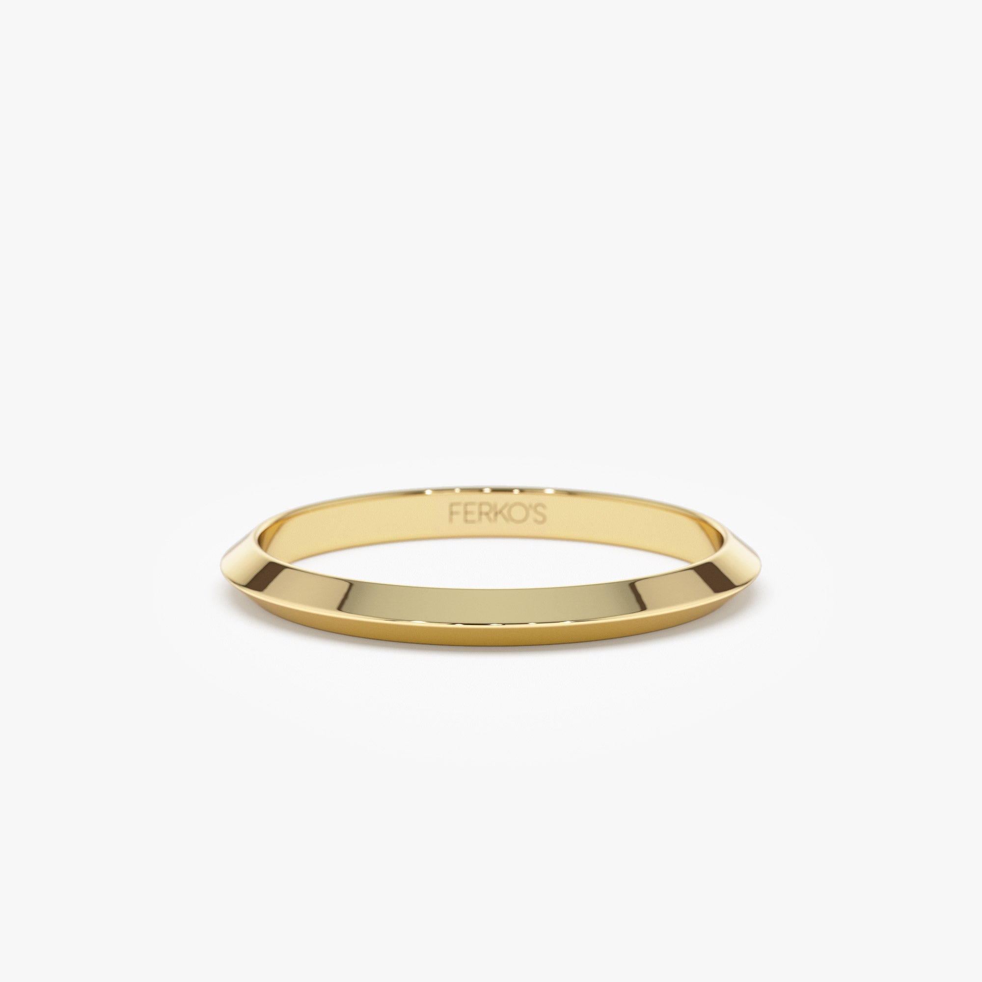 OBFJ1341 - 14K 2MM Knife Edge Wedding Band 1