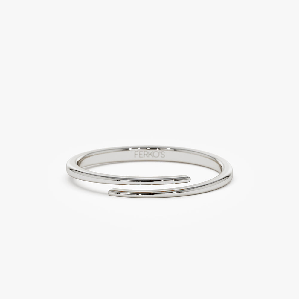 OBFJ1445 - 14k Gold Stacking Criss Cross Ring 6