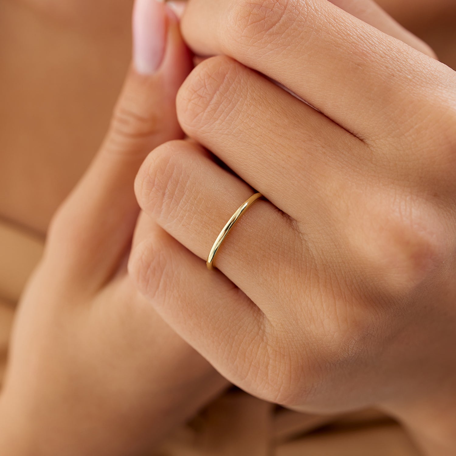 OBFJ1342 - 14K Solid Gold 1.5 MM Wedding Band 3