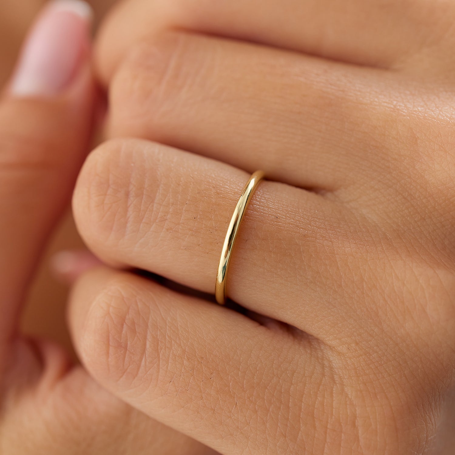 OBFJ1342 - 14K Solid Gold 1.5 MM Wedding Band 2