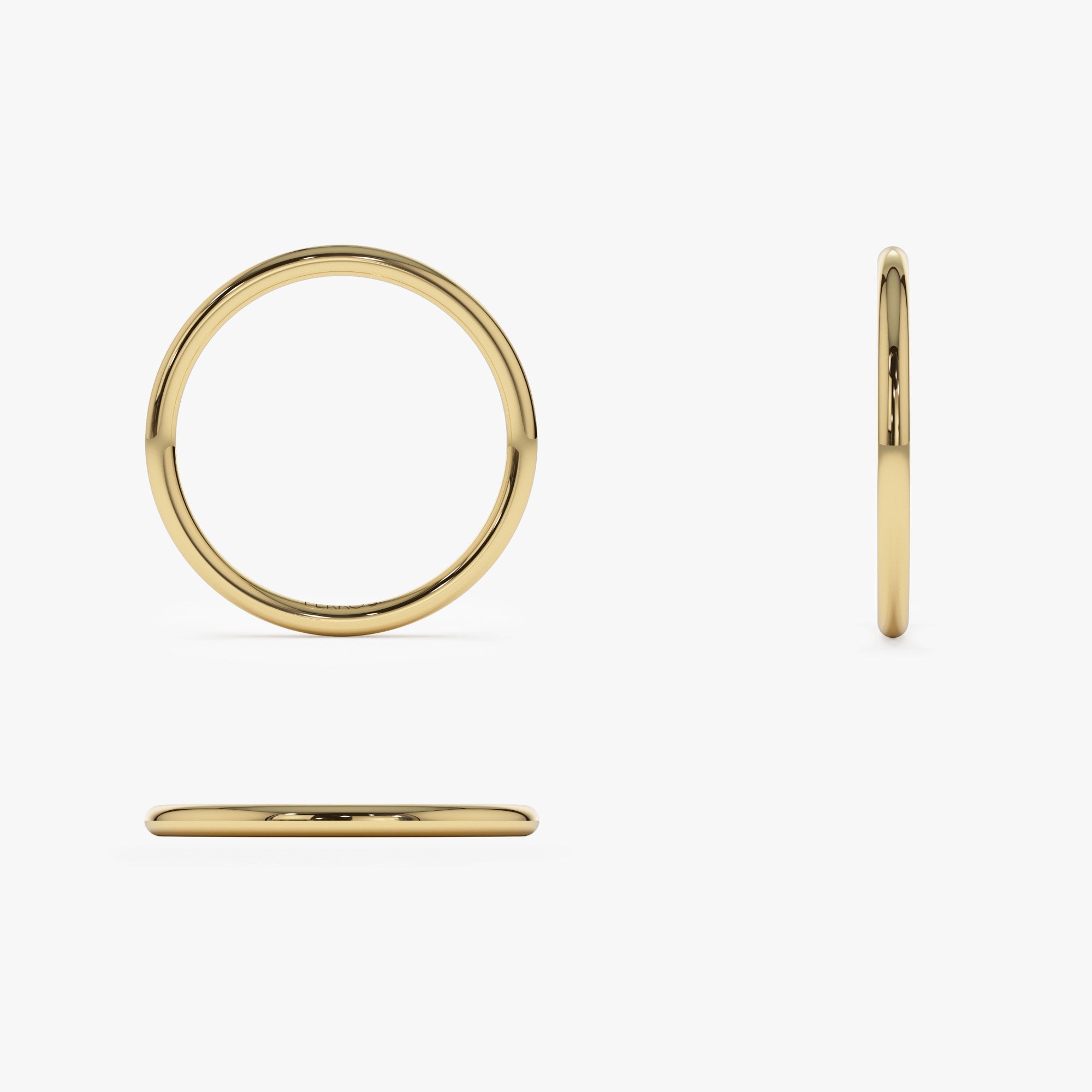 OBFJ1342 - 14K Solid Gold 1.5 MM Wedding Band 7