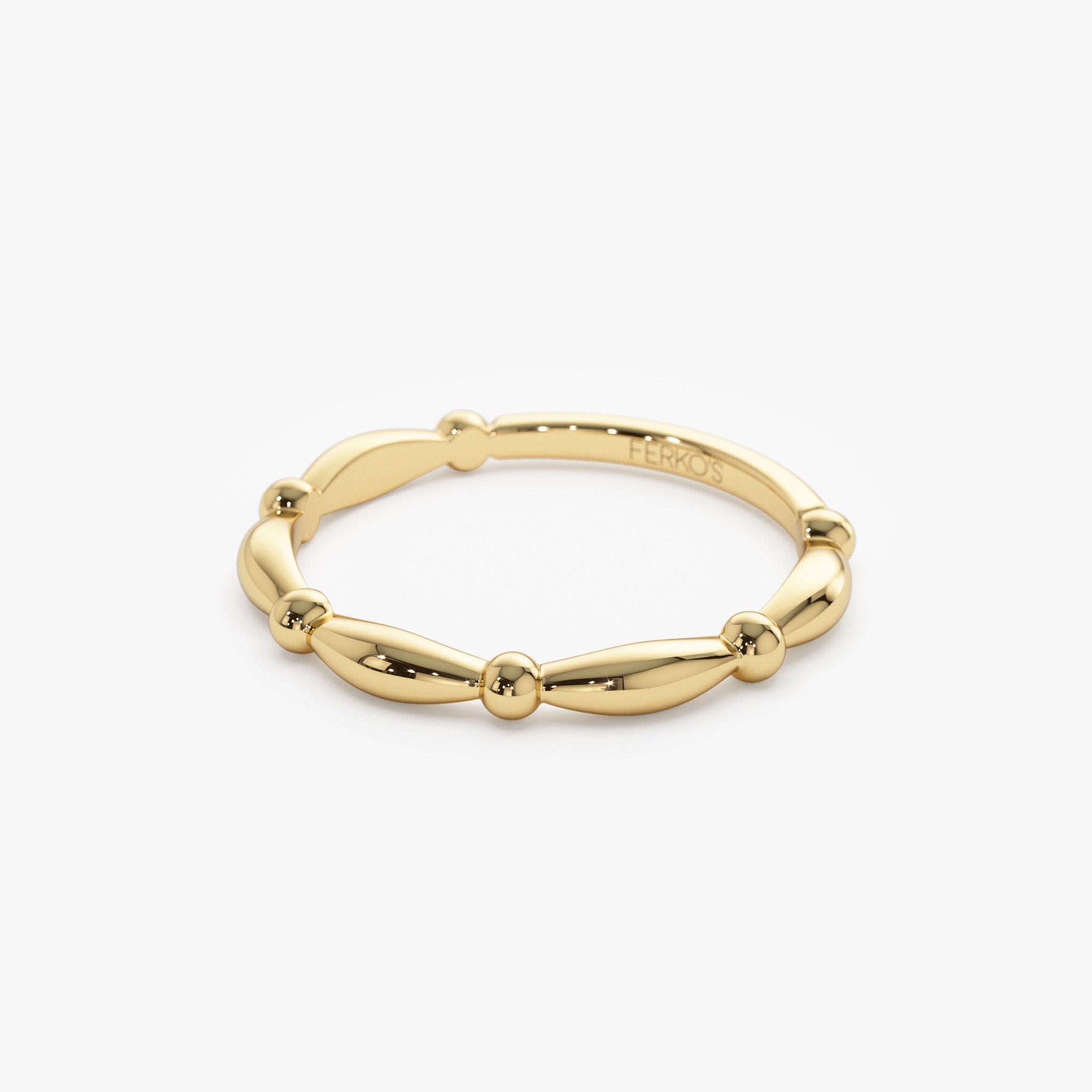 OBFJ1349 - 14K Cute Bead Stacking Band 7
